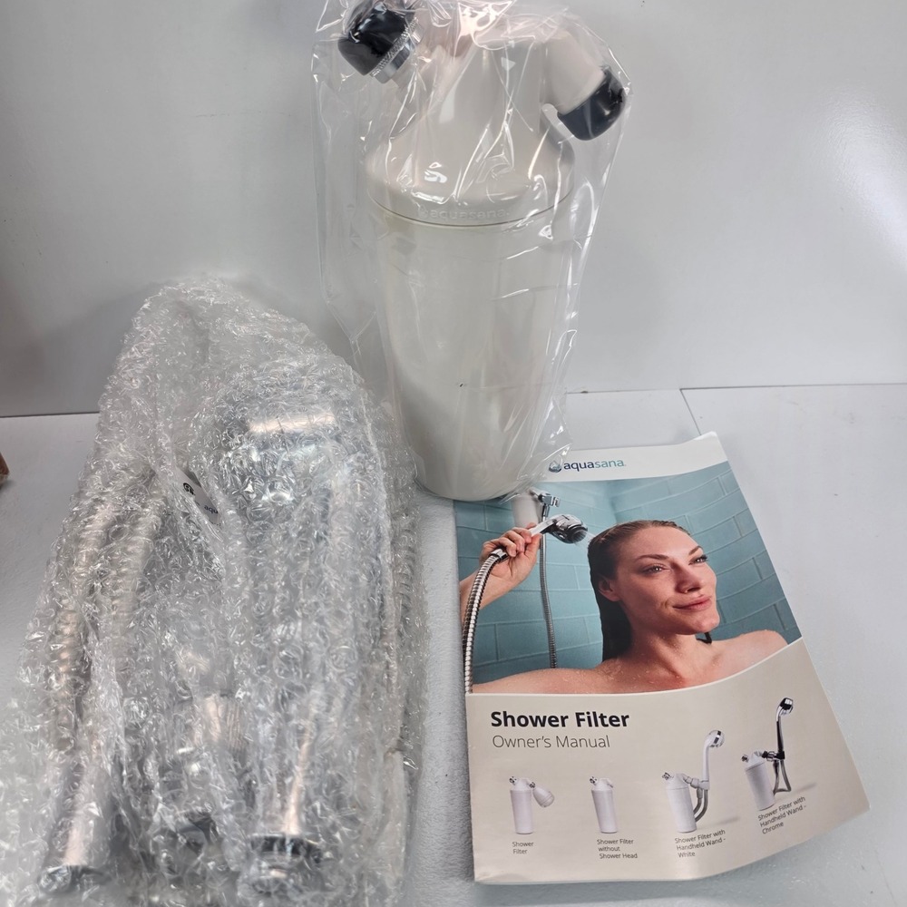Aquasana AQ-4105 Shower Filter with Handheld Wand Chrome 1.75 GPM New